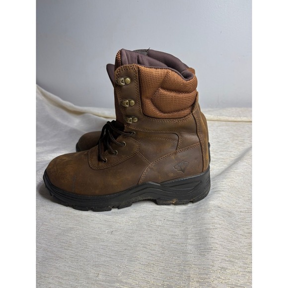 Men's Herman Survivors Brown Leather Round Safety size 9w - Picture 5 of 9